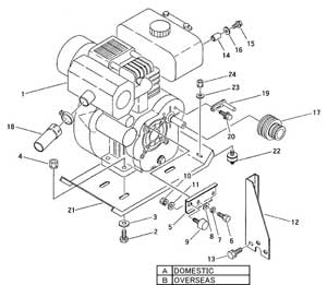 CANYCOM BFG1003 Crawler Dump ENGINE OC95-G-CHIKUSUI-1 OC95-G-CHIKUSUI